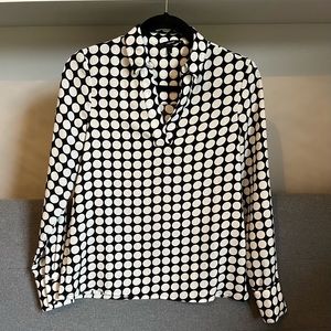 Vero Moda black with white polka dot blouse